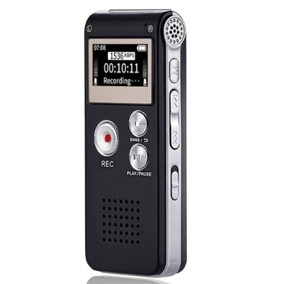 Digital Voice Recorder 16GB with Playback – USB Rechargeable Dictaphone - Picture 1 of 2
